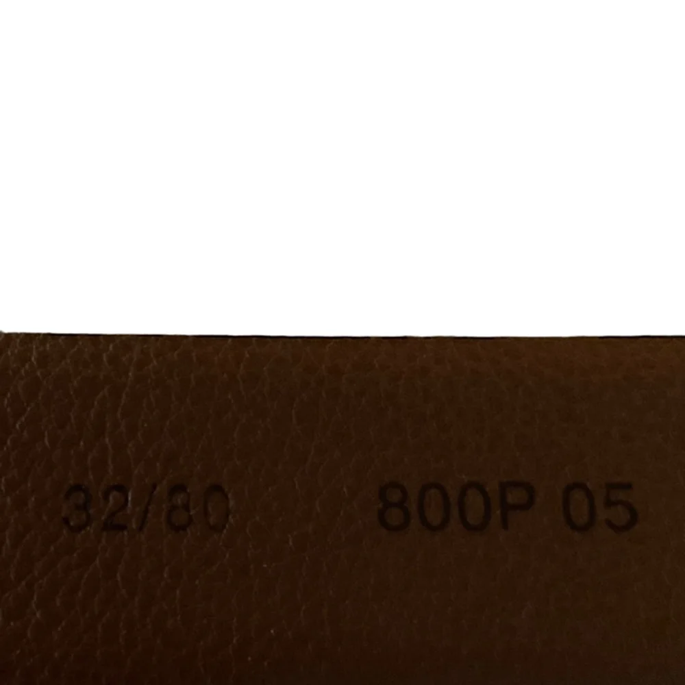Men's Unbranded Brown Leather Belt Size 32/80 - Picture 4 of 4